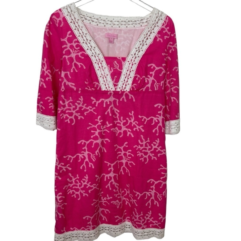 Lilly Pulitzer Sherman ‘Coral Me Crazy’ Tunic Dress Size 6